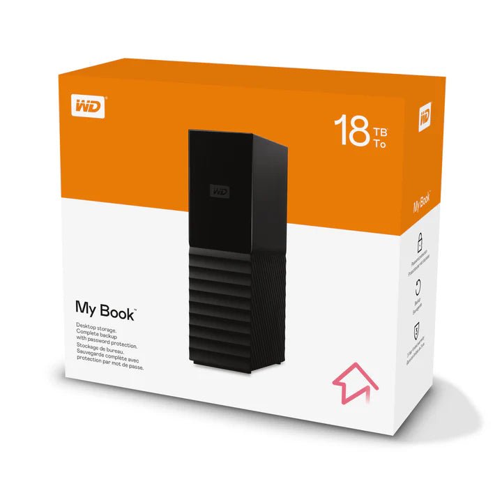 WD My Book 18TB USB 3.0 Desktop Hard Drive WDBBGB0180HBK-EESN ColorWaves