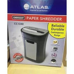 Atlas Cross Cut Shredder 12 Sheets Credit Card Cc1240 ColorWaves