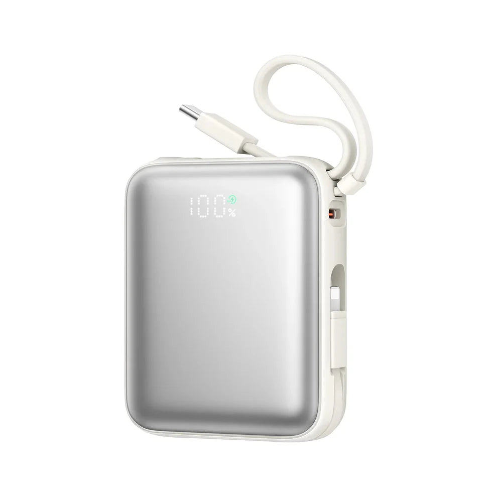 Joyroom JR-PBF27 10000mAh Mini Power Bank – 22.5W Fast Charging, Built-in Dual Cables Joyroom