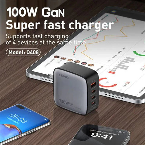 LDNIO Q408 100W GaN Super Fast Charger Ldnio