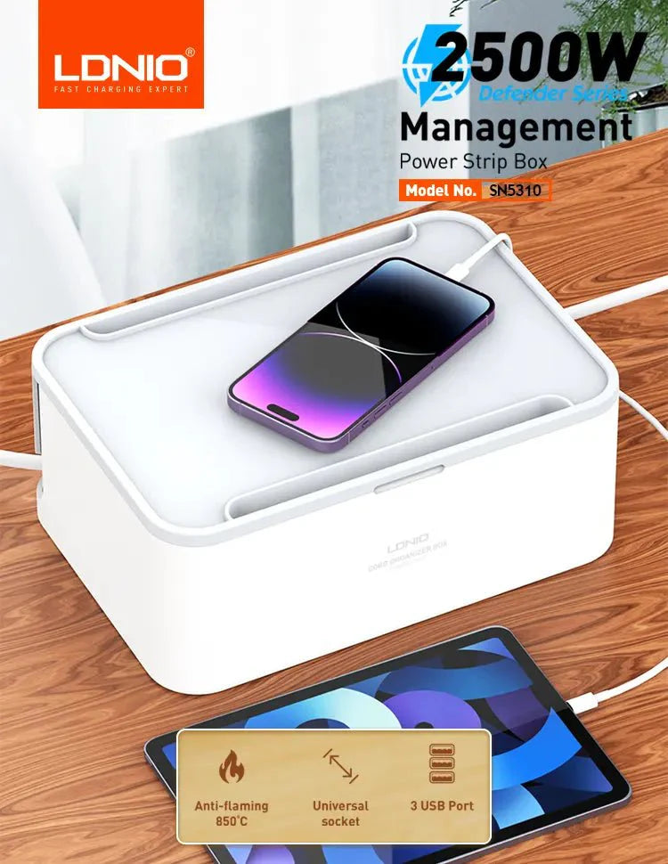 Ldnio SN5310 Storage Box Outlet Extension Wireless Ldnio