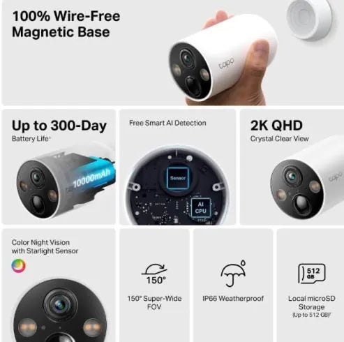 TP-Link Tapo Smart Wire-Free Security Camera (TAPO C425) TP-Link