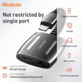 Mcdodo CA-6340 Lightning to Lightning and DC3.5mm  Audio Adapter Mcdodo