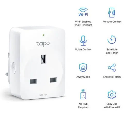 TP-Link Tapo Mini Smart Wi-Fi Socket (Tapo P100) TP-Link