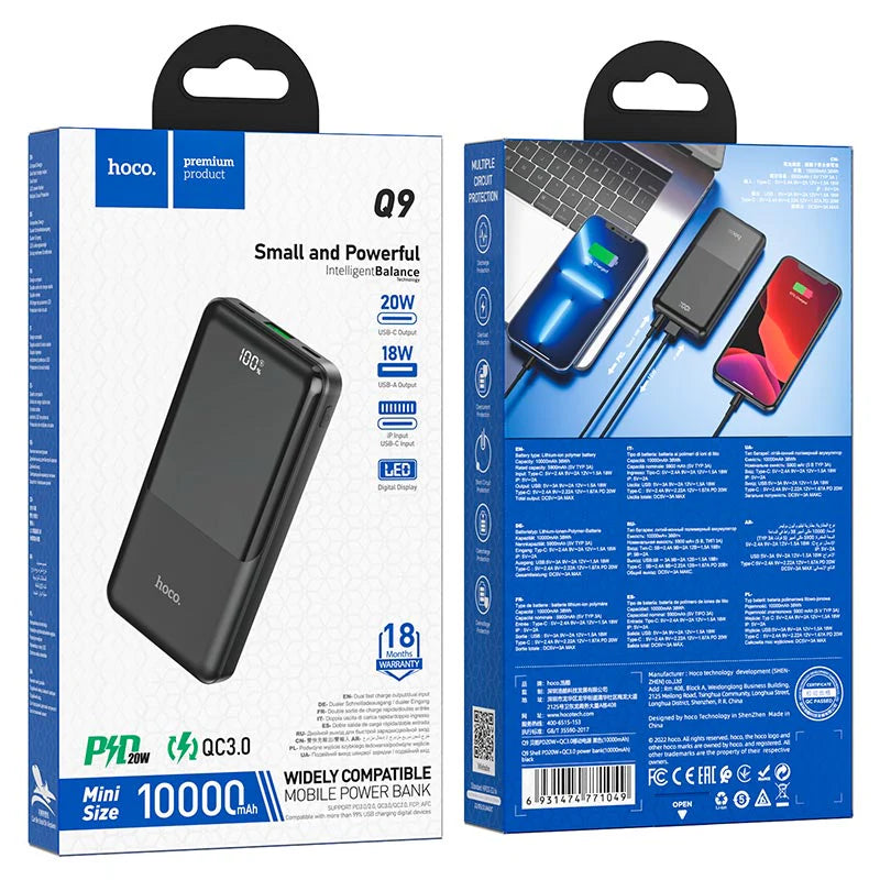 Q9 Power bank PD20W + QC3.0 10000mAh Hoco