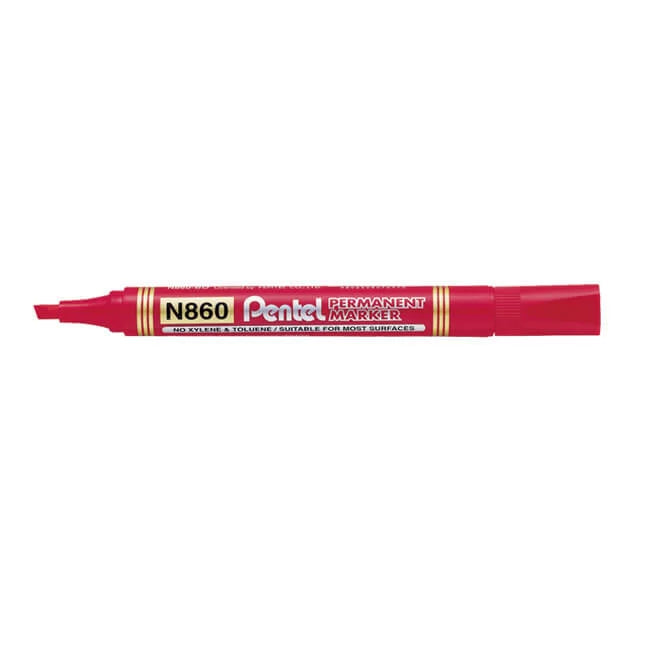 Pentel-N860-Permanent-Marker-Chisel-4.5Mm-Blue/Black ColorWaves