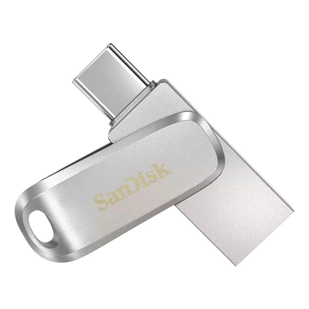 Sandisk Ultra Dual Drive Luxe Flash Drive – 256Gb/ 400Mb/S/ Usb 3.1 Gen 1/ Type-C/ Silver Sandisk