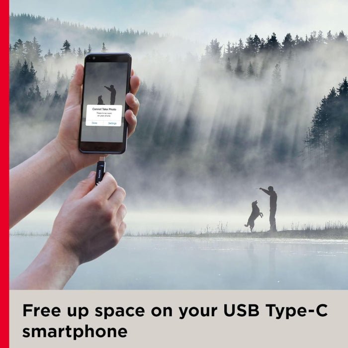 Sandisk Ultra Dual Drive Go Flash Drive – 128Gb/ 400Mb/S/ Usb 3.1 Gen 1/ Usb-C/ Black Sandisk