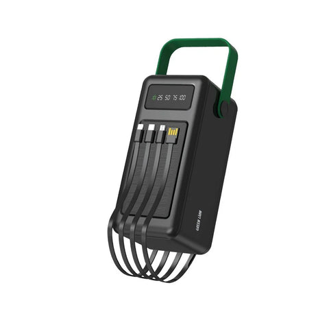 Solar 80,000mAh Power Bank Green Lion Solar Max Fast Charging - Black Green Lion
