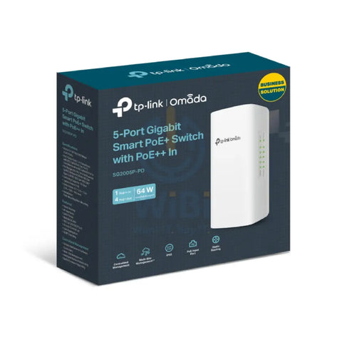 TP-Link (SG2005P-PD) Omada 5-Port Gigabit Smart Switch with 1-Port PoE++ In and 4-Port PoE+ Out - 10 Gbps / LAN TP-Link