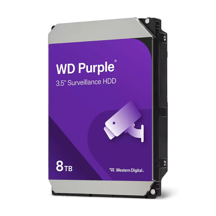 WD Purple 8TB Surveillance Hard Disk Drive - 7200 RPM Class SATA 6Gb/s 128MB Cache 3.5 Inch WD84PURU ColorWaves
