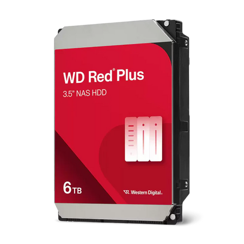 Western Digital 6TB WD Red Plus NAS Internal Hard Drive HDD 5400 RPM (WD60EFPX) Western Digital