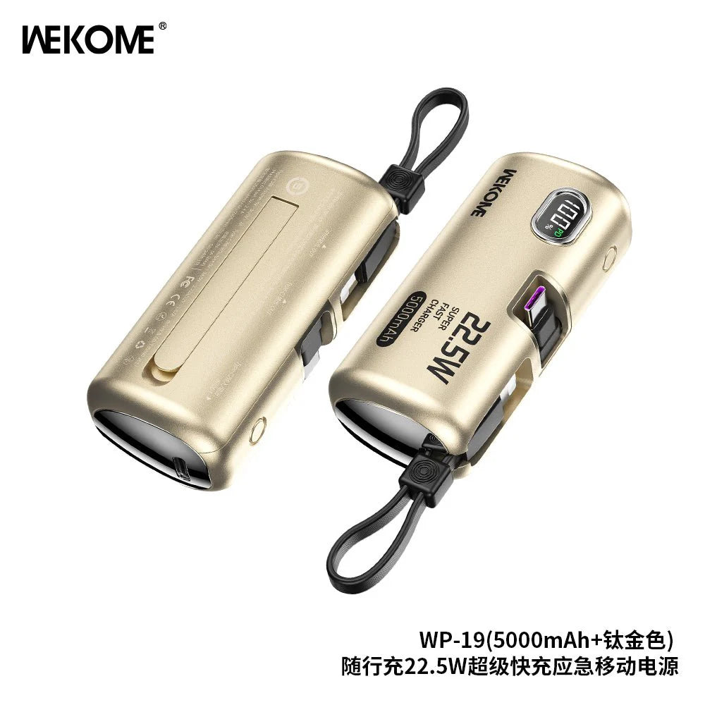 WEKOME WP-19 5000mAh Emergency Power Bank – Ultra Compact & Fast Wekome