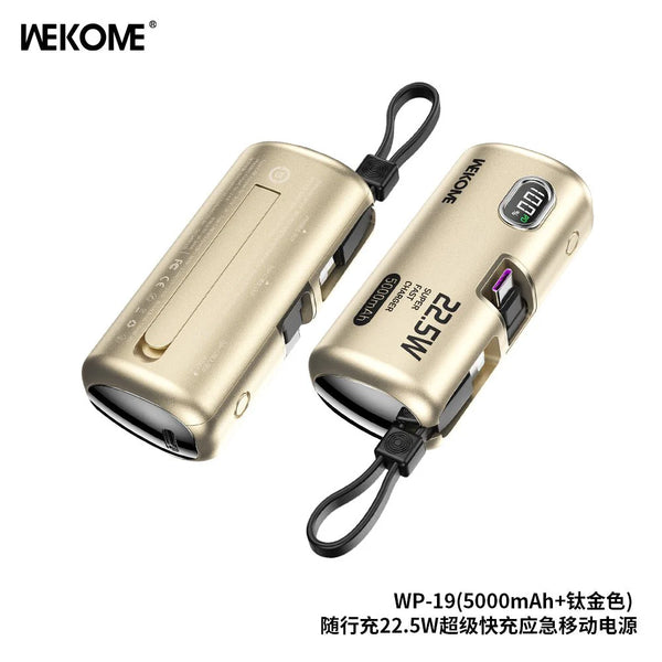 WEKOME WP-19 5000mAh Emergency Power Bank – Ultra Compact & Fast